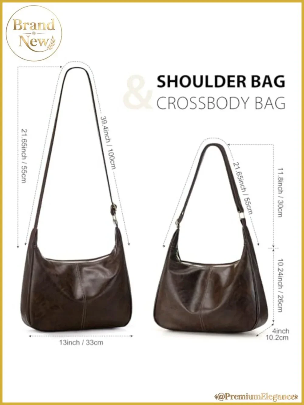 Sightor Leather Hobo Bag for Women Slouchy Shoulder Purse Adjustable Strap